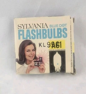 Vintage Sylvania Flashbulbs Blue Dot # AG1B 12 Bulbs in Package New in Box - Picture 1 of 7