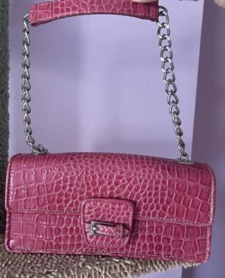 Bolso de Mano Liz Claiborne Rosa Cuero Genuino Vintage Años 90 Cartera 9”x5”x3’5 Foto 1 de 4