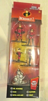 Increíbles 2 Figuras 5 Figuras de Metal-Mr.Incredible Elastigirl-Jack Jack-Dash-Violeta Foto 1 de 4