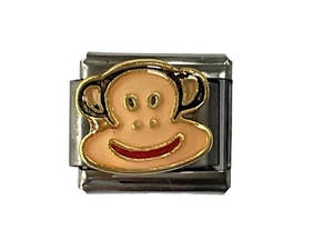 SILVER MONKEY FRANK LINK CLASSIC ITALIAN CHARM fits all 9mm Italian bracelet SP6 - Picture 1 of 7