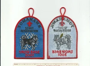 SCOUT BSA 2001 TOMAHAWK RESERVATION SNOWBASE CAMP PATCH INDIANHEAD COUNCIL MN WI - Picture 1 of 1