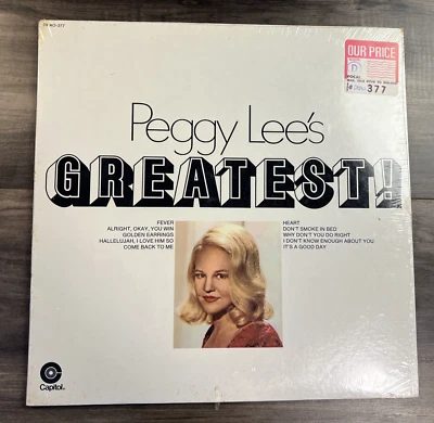 PEGGY LEE Peggy Lee's Greatest! (Original U.S. Gatefold Cover LP) SEALED READ - Image 1 of 4