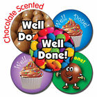 225 Scented Chocolate Mixed Teacher School Children Reward Stickers 32mm