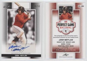 2019 Leaf Perfect Game National Showcase Black /50 Josh Moylan #BA-JM8 Auto