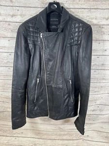 All Saints Conroy Leather Biker Jacket color Black size Medium - Picture 1 of 5