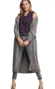Cabi Women's Coffee Shop Cardigan Duster Gray Rainbow Metallic Style 3881 Sz XXS - Picture 1 of 15