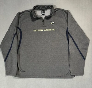 Georgia Tech Yellow Jackets Under Armour NCAA Sport Jacket Collar Sweat T Shirt - Picture 1 of 13