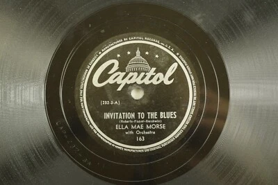 Ella Mae Morse - Jazz Capitol 78 RPM - Invitation To The Blues Z8 - Image 1 of 2