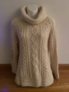 🔥🔥ARAN MAGLIONE MARKET, Made in IRELAND 100% Lana Maglia a Cavo Taglia M - Foto 1 di 7