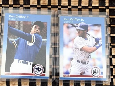 Ken Griffey Jr Lot 2 1987 Fleer Retro Bellingham Rookie Limited Minor League RC - Image 1 of 4