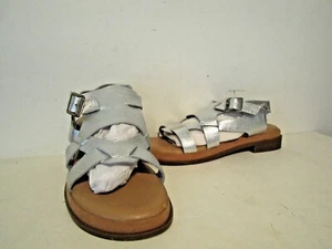 Bass Womens Leather Fisherman Style Dress Casual Sandals Silver Size 6 - Picture 1 of 8