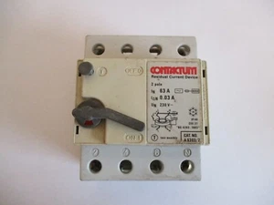 INTERRUPTOR DE CIRCUITO RCD CONTACTUM 63 AMP 30mA A6303/2 2 polos. - Imagen 1 de 1
