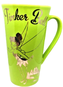 Taza Metálica Verde Campanilla Tienda Disney 6" de Alto Retirado Café Tink Peter Pan - Imagen 1 de 8