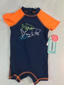 Floatimini Boy's Swimsuit, Blue/Orange, 12 Months - Picture 1 of 3