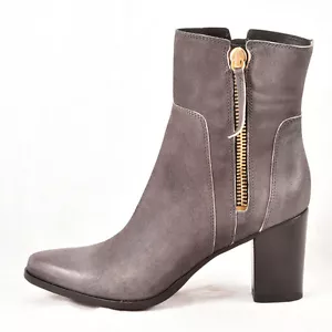 New Peperosa Women Ankle Boots Elegant Gray Leather 36 38 39 40 Shoes - Picture 1 of 6