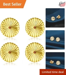 Locking Earring Backs in 14k Gold & Sterling Silver - Perfect for Sensitive Ears - Picture 1 of 12