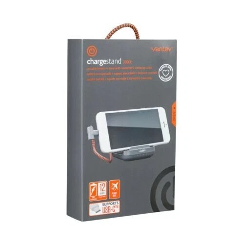 Ventev Chargestand 3000C Backup portable Battery Dock For USB C Devices - Gray - Image 1 of 1