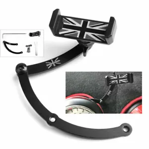 Union Jack Car Phone Mount Folding Holder For Mini Cooper R55 R56 Black&Gray US - Picture 1 of 5