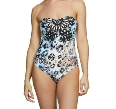 Kenneth Cole Across the Atlantic peça única multicolorida feminina tamanho XL L65654 - Imagem 1 de 4