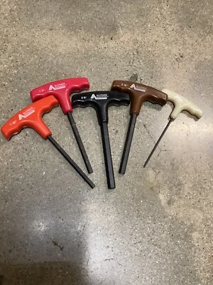 Alltrade Professional T Handle 7/32" - 1/4" - 3/8" - 5/16" - 3/32" Hex Key 5 Pcs - Image 1 of 2