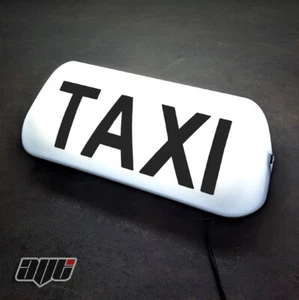 14.5" LED MAGNETIC TAXI ROOF SIGN LIGHT WHITE TAXI METER TOP SIGN CAB LIGHT - Picture 1 of 5