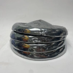 Lot 4 1955-1956 Chevrolet Bel Air "Dog Dish" Style Original Hub Caps - Picture 1 of 9