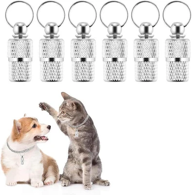 Targhette Identificative per Animali Domestici, Confezione Da 6, Personalizzabil - Immagine 1 di 4