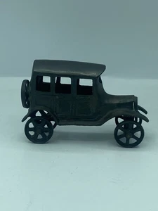 Black Cast Metal Model-A Sedan Antique Style Car Decor 3x5 Made In India - Picture 1 of 8