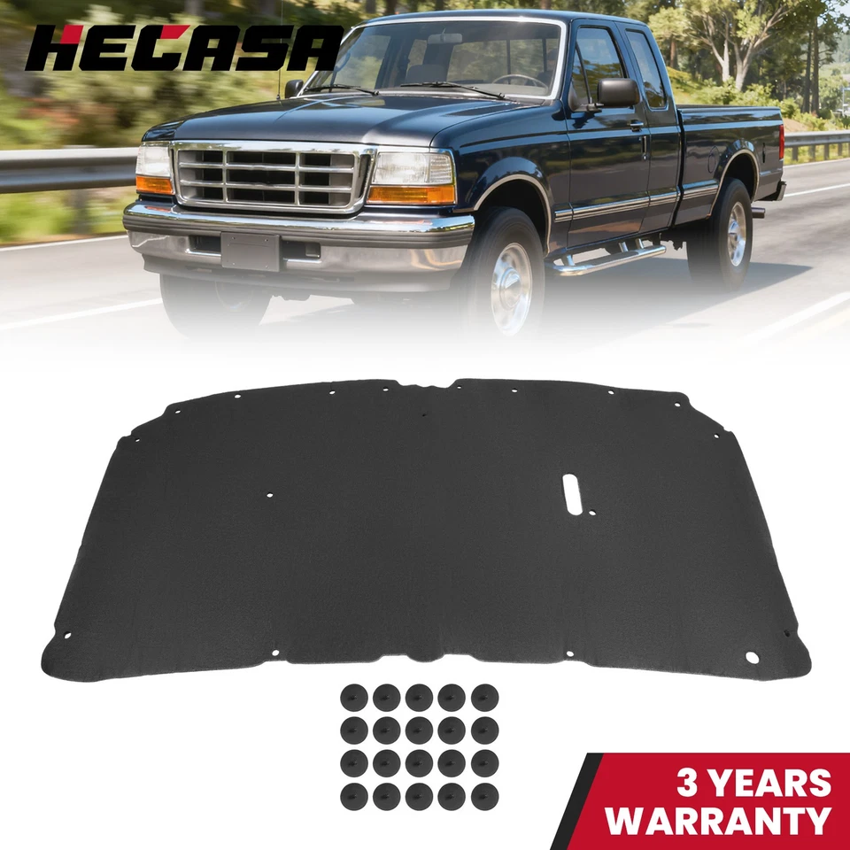 For Ford F-250/F-350/F-450 1999-2007 Front Upper Hood Insulation Pad W/ 20 Clips Foto 1 de 4