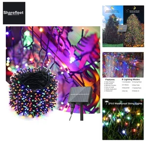 Cadena de luces solares exterior, 52M 500 LED coloridas luces de Navidad solar licencia... - Imagen 1 de 9