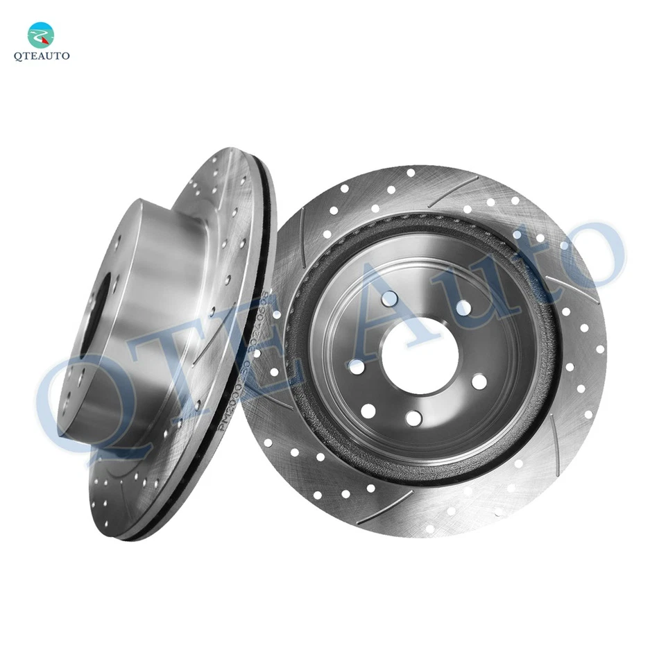 Rotores de disco de freno ranurados perforados traseros 292 mm para Nissan Leaf 2011 2022 Foto 1 de 4