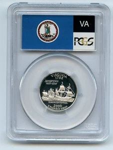2000 S 25C Silver Virginia Quarter PCGS PR70DCAM - Picture 1 of 2