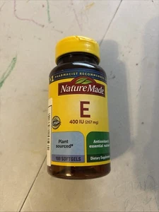 Nature Made Vitamin E 1000 IU (450mg) Softgels 60 Ct Exp. 02/2028 New - Picture 1 of 1