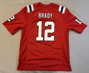 Tom Brady Jersey New England Patriots #12 Nike On Field NFL Red L - Picture 1 of 18