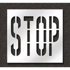 Rae Stl-108-73603 Pavement Stencil, Stop,  Stl-108-73603