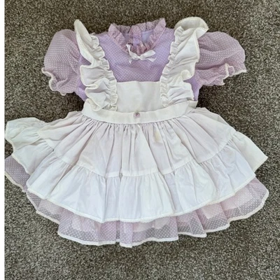 Ginger Goody Vintage Ruffle Dress Polka Dot Party Dress Toddler 3 y2 - Image 1 of 4