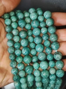 STONEUNIVERSE ~ Amazonite Blue Gemstone Beads Round Strand 8/10mm - Picture 1 of 4