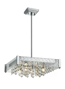 DVI Lighting DVP38420 Roxboro Single pendant in chrome and crystal - Picture 1 of 8