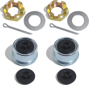 2Sets 1'' Trailer Axle Nut Kits 1'' Spindle Castle Nuts Set with 1" Washers, 2.3 - Picture 1 of 12