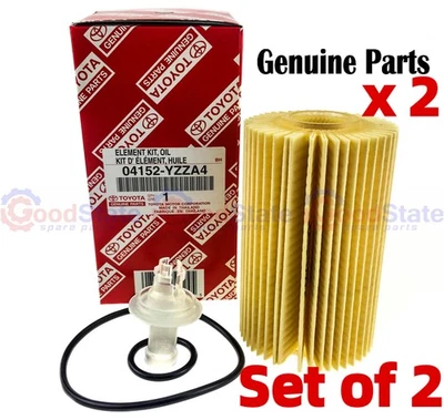 Genuine LandCruiser VDJ200 1VD 4.5 Diesel V8 Oil Filter Pack x2 Ref R2651P - Image 1 of 4
