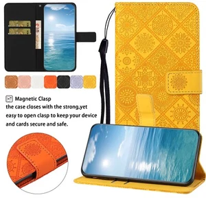 Flip Cover For iPhone 15 Pro Max 14 Plus 13 12 11 Stand Leather Card Wallet Case - Picture 1 of 16