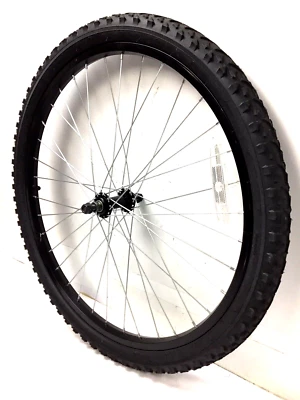 24" Bicycle Front Black Wheel Alloy with 1.95" Tire Junior Mountain Bike #Z53 - Image 1 of 3