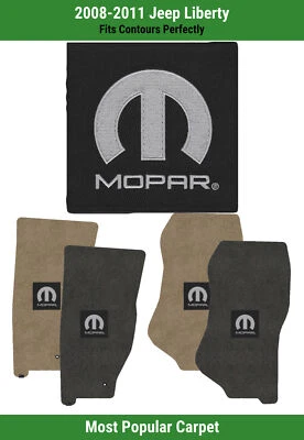 Alfombrillas de primera fila Lloyd Ultimat para Jeep Liberty '08-11 con logotipo M-Mopar negro Foto 1 de 4