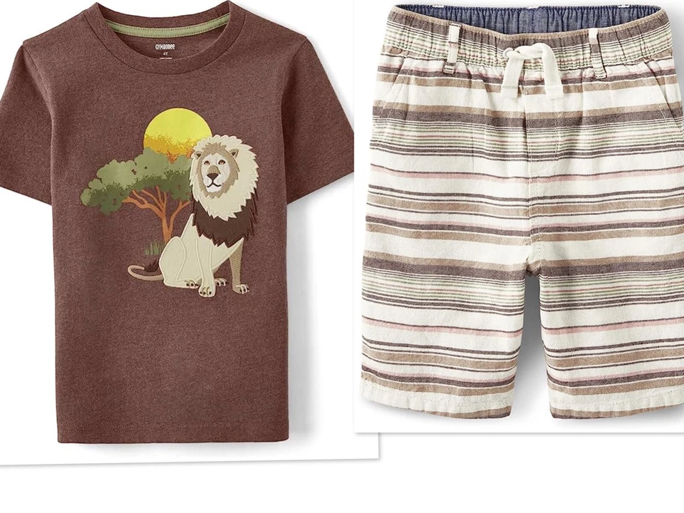 NUEVO LION KING SAFARI SHORTS Y CAMISETA Top por GYMBOREE OUTFIT TALLA 4T * Foto 1 de 3