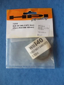 GENUINE HPI 72314 BELT 3M 348 116T TOOTH 3MM MICRO RS4 WB 140MM #72314 NIP - Picture 1 of 2