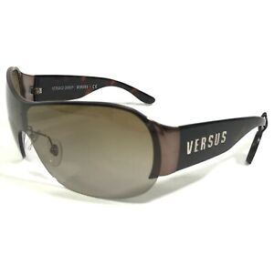 Versus by Versace Sunglasses MOD.5041 1225/13 Brown Spellout Frames Shield Lens