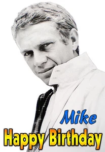 Great Escape Steve McQueen Happy Birthday PERSONALISIERTE Kunstkarte prächtig 7 - Bild 1 von 6