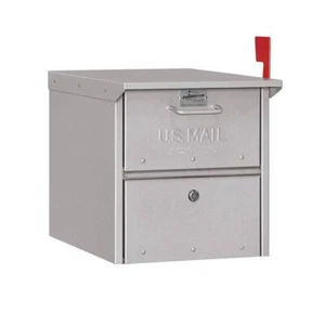 Salsbury Industries Post Mount Mailbox Heavy-Duty Aluminum Locking Metallic - Picture 1 of 4