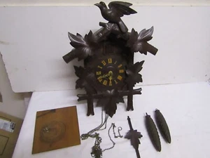 Antiguo Gran Reloj De Pared Cucu De La Selva Negra Vintage - Bild 1 von 9