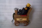 Black Bear Christmas Bearfoots Collection Jeff Fleming Train - Father - Engine